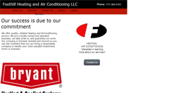 Desktop Screenshot of foothillheatingllc.com